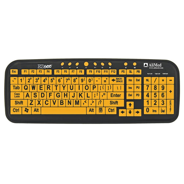AliMed EZ See Keyboard EZ See Keyboard, White on Black - 713097