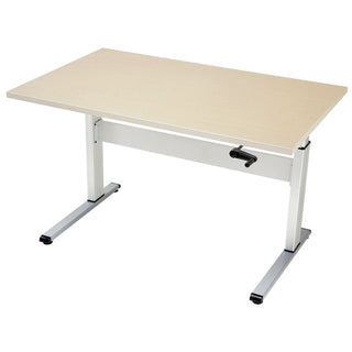 Alimed Hand Crank Tables and Bi-Level Workstations Bi-Level Workstation, Hand Crank, Adj. with Keyboard Lift, 48" - 712052