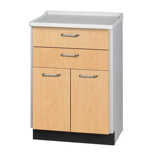 Clinton Treatment Cabinet, Stationary, ABS Molded Top, 2 Door/2 Drawer Treatment Cabinet, Stationary, ABS Molded Top, 2 Door/1 Drawer, Maple - 712236/NA/NA/MAPLE