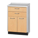 Clinton Treatment Cabinet, Stationary, ABS Molded Top, 2 Door/2 Drawer Treatment Cabinet, Stationary, ABS Molded Top, 2 Door/1 Drawer, Slate Grey - 712236/NA/NA/ASG