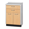 Clinton Treatment Cabinet, Stationary, ABS Molded Top, 2 Door/2 Drawer Treatment Cabinet, Stationary, ABS Molded Top, 2 Door/1 Drawer, Grey - 712236/NA/NA/AGR