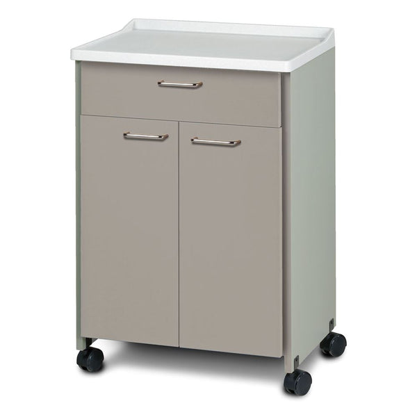 Clinton Mobile Treatment Cabinet, ABS Molded Top, 2 Door/1 Drawer Mobile Treatment Cabinet, ABS Molded Top, 2 Door/1 Drawer, Ashen Grey - 712240/NA/NA/ASHGRY