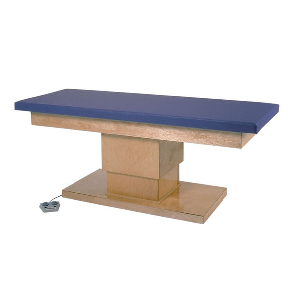 Bailey Hi-Lo, Electric Treatment Tables Hi-Lo, Electric Table w/Func. Shelves, Backrest, Natural Frame, Camel Upholstery - 713108/NTCA/NA