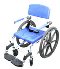 Healthline EZee Life Aluminum Shower-Commode Chair Ezee Life Aluminum Shower-Commode Chair, Self-Propelled, 18" Seat - 713398