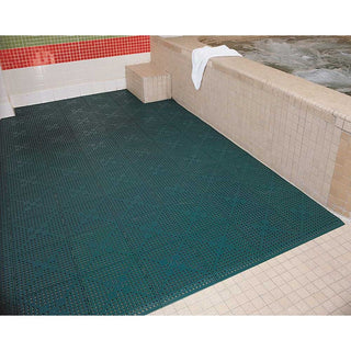 Alimed Modular Lok-Tyle Mats Tile Corner, 2"Wx2"L, Green, 4/bx - 71566/GREEN/NA