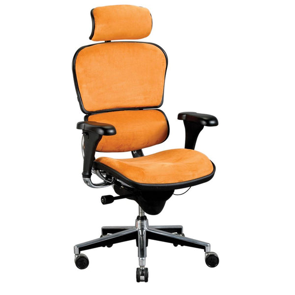 Alimed ErgoHuman Suede Chair Suede Chair w/Neck Roll, Saffron - 71887/SAFFRON/NA
