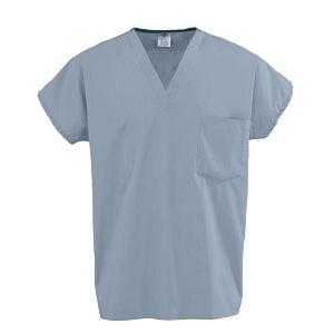 Medline Encore Unisex Cap Sleeve Reversible Scrub Tops - Encore Scrub Top with Cap Sleeves, Misty, Size 3XL, Medline Color Coding - 720PTZXXXL-CM