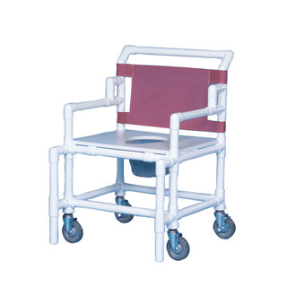 Alimed Bariatric Shower Commode Chair, 550-lb. Wt. Cap. Bariatric Shower Commode, Blue - 72135/BLUE/NA