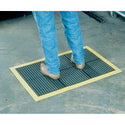 Alimed Ortho Stand Anti-Fatigue Mat Anti-Fatigue Mat, 3'W x 4'L x 1/2" thick, Black/Yellow - 73754