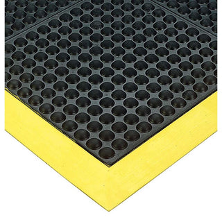 Alimed Ortho Stand Anti-Fatigue Mat Anti-Fatigue Mat, 3'W x 4'L x 1/2" thick, Black/Yellow - 73754