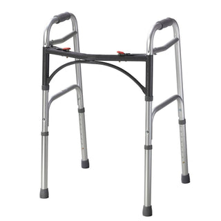 Alimed Drive Medical Deluxe Folding Walker Deluxe Folding Walker w/Basket and Wheels - 74700