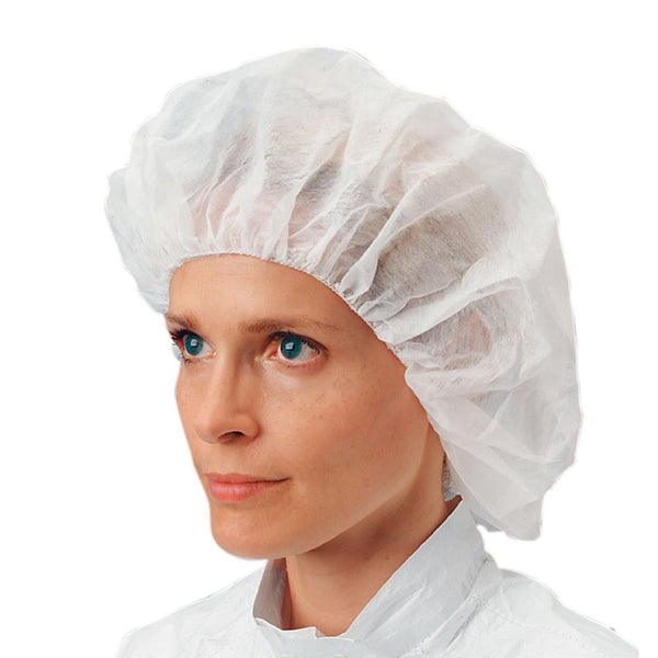 Alimed Bouffant Hair Protection Cap Bouffant Hair Protection Caps, White, 100/bx - 75742