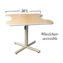 AliMed Dual Comfort Recess Height-Adjustable Table Heavy-Duty Casters - 76804