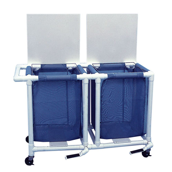 HealthLine PVC Linen Hampers, Double PVC Linen Hamper, Double, Mauve - 77273