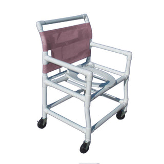 Healthline Shower Commode Chair Extra Wide Shower Chair, Mauve - 77810/MAU/NA