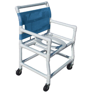 Healthline Shower Commode Chair Extra Wide Shower Chair, Blue - 77810/BLUE/NA