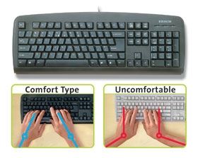 Alimed Comfort Type Keyboards USB/PS2 Keyboard, Black - 77916