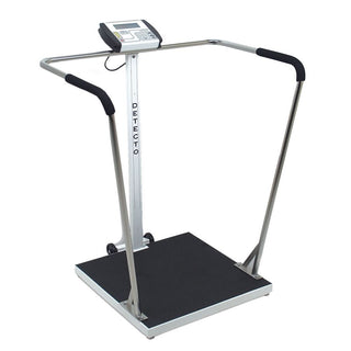 DETECTO Handrail Stand-On Scales Handrail Stand-On Scale, 18"W x 14"D - 78361