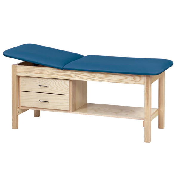 Clinton Treatment Table with Shelf and Drawers Treatment Table w/Shelf and Drawers, 30"W, Wedgewood - 78730/WBLUE/NA