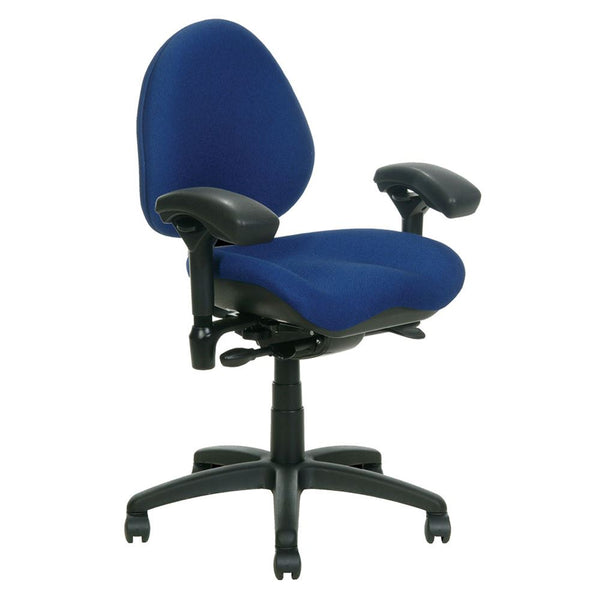 BodyBilt Task Chair Chair, Standard, Black - 7874/BLACK/NA