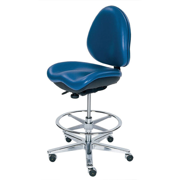 BodyBilt Cleanroom and ESD Task Chairs Cleanroom Chair, High-Back, Blue - 79954/BLUE/NA