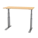 Alimed Electric Height Adjustable Tables and Bases Table, 30" x 48", Silver, Pearwood - 79972/PRWD/NA