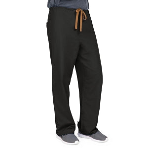 Medline PerforMAX Unisex Reversible Scrub Pants with Front Drawstring - PerforMAX Unisex Reversible Drawstring Scrub Pants with Angelica Color-Coding, Size L Regular Inseam, Black - 800DKWL-CA