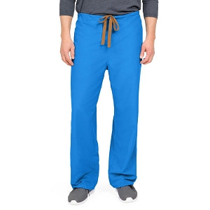 Medline PerforMAX Unisex Reversible Scrub Pants with Front Drawstring - PerforMAX Unisex Reversible Drawstring Scrub Pants with Angelica Color-Coding, Size S Long Inseam, Royal Blue - 800JRLSL-CA