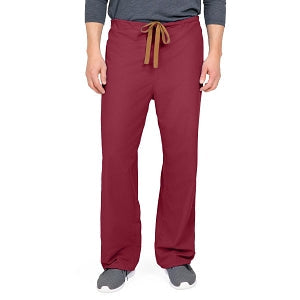 Medline PerforMAX Unisex Reversible Scrub Pants with Front Drawstring - PerforMAX Unisex Reversible Drawstring Scrub Pants with Angelica Color-Coding, Size M Long Inseam, Wine - 800JWNML-CA