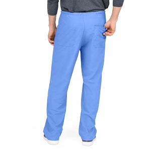 Medline PerforMAX Unisex Reversible Scrub Pants with Front Drawstring - PerforMAX Unisex Reversible Drawstring Scrub Pants with Angelica Color-Coding, Size M Long Inseam, Ceil Blue - 800NTHML-CA