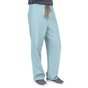 Medline PerforMAX Unisex Reversible Scrub Pants with Front Drawstring - PerforMAX Unisex Reversible Drawstring Scrub Pants with Angelica Color-Coding, Size S Long Inseam, Misty - 800NTZSL-CA