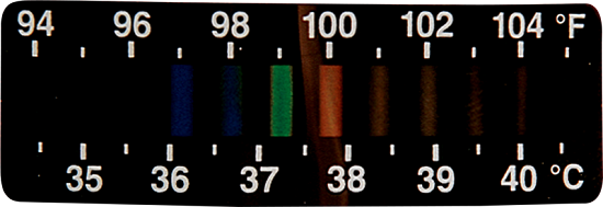 DeRoyal LCD Sensostrip Temperature Trend Indicator - Case of 100