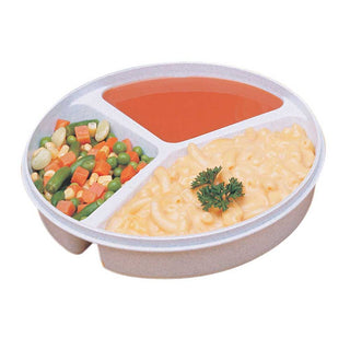 Alimed 3-Compartment Scoop Dish Partitioned Scoop Dish, Sandstone - 82361
