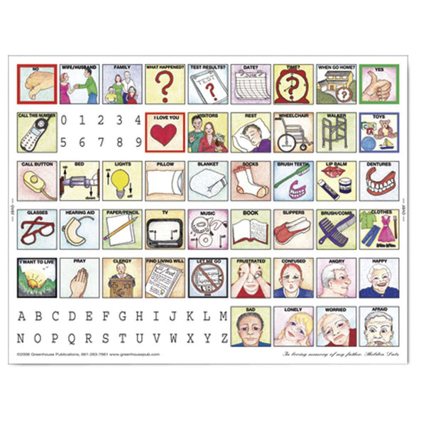 Alimed Disposable Communication Boards Communication Board, English - 82436