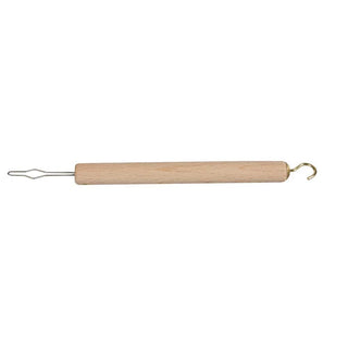Alimed Button Hook/Zipper Pull Combo Button Hook/Zipper Pull Combo, Dowel Handle - 8256