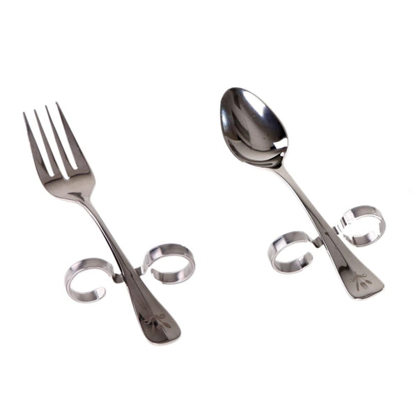 Alimed Dining with Dignity Flatware Spoon and Fork, Small - 82819