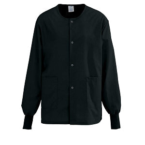 Medline Unisex PerforMAX Snap-Front Warm-Up Jackets - Performax 829 Warmup Jacket Black, Size XL - 829DKWXL