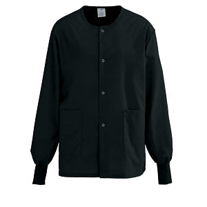 Medline Unisex PerforMAX Snap-Front Warm-Up Jackets - Performax 829 Warmup Jacket Black, Size 2XL - 829DKWXXL