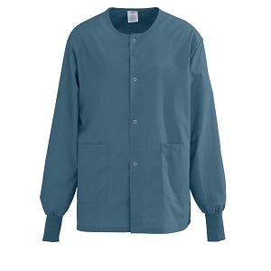 Medline Unisex PerforMAX Snap-Front Warm-Up Jackets - Performax 829 Warmup Jacket Caribbean Blue, Size 2XL - 829JCBXXL-CA