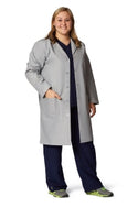 Medline Unisex Knee Length Lab Coats - Unisex Knee-Length Lab Coat, Gray, Size S - 83044GRYS