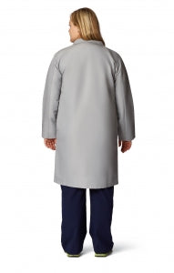 Medline Unisex Knee Length Lab Coats - Unisex Knee-Length Lab Coat, Gray, Size XS - 83044GRYXS