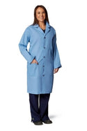 Medline Unisex Knee Length Lab Coats - Unisex Knee-Length Lab Coat, Light Blue, Size S - 83044RCWS