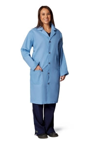 Medline Unisex Knee Length Lab Coats - Unisex Knee-Length Lab Coat, Light Blue, Size XS - 83044RCWXS