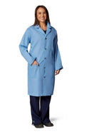 Medline Unisex Knee Length Lab Coats - Unisex Knee-Length Lab Coat, Light Blue, Size XS - 83044RCWXS