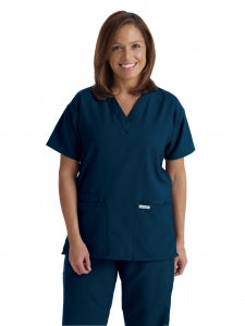 Medline PerforMAX Women's V-Neck Tunic Scrub Top with 2 Pockets - PerforMAX Women's V-Neck 2-Pocket Tunic Scrub Top, Size 2XL, Caribbean Blue - 839NNTXXL