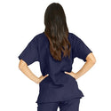 Medline PerforMAX Women's V-Neck Tunic Scrub Top with 2 Pockets - PerforMAX Women's V-Neck 2-Pocket Tunic Scrub Top, Size S, Navy - 839NNTS