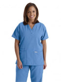 Medline PerforMAX Women's V-Neck Tunic Scrub Top with 2 Pockets - PerforMAX Women's V-Neck 2-Pocket Tunic Scrub Top, Size 2XL, Ceil Blue - 839NNTXXL