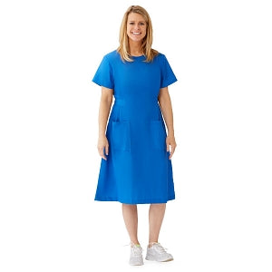 Medline ComfortEase Step-In Scrub Dresses - DBD-DRESS, SCRUB, STEP-IN, 2PKT, CE, ROYAL, 2X - 844JRLXXL