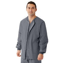 Medline Unisex AngelStat Snap-Front Warm-Up Scrub Jackets - AngelStat Unisex Snap Front Scrub Jacket, Charcoal, Size 5XL - 849NCC5XL