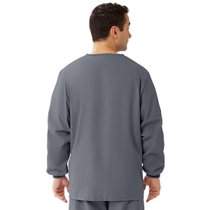 Medline Unisex AngelStat Snap-Front Warm-Up Scrub Jackets - AngelStat Unisex Snap Front Scrub Jacket, Charcoal, Size 2XL - 849NCCXXL